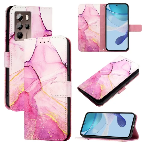 ART MARBLE Peňaženkový kryt pre HTC U24 Pro PINK