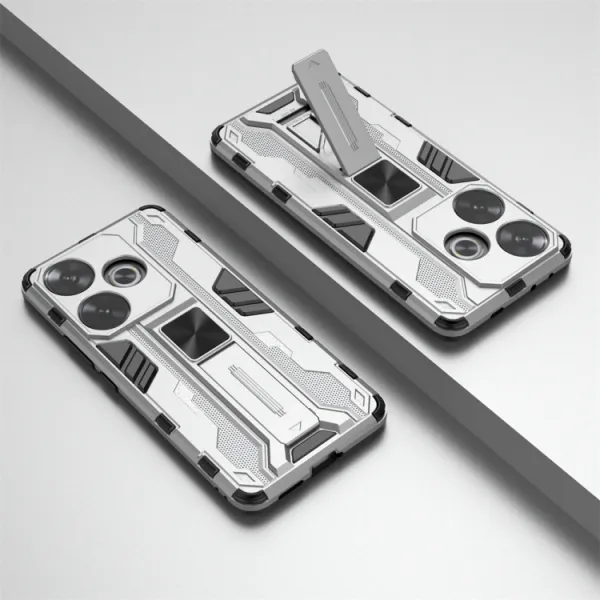 SUPERSONIC Odolný obal pre Xiaomi Poco F6 strieborný