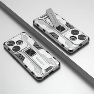 SUPERSONIC Odolný obal pre Xiaomi Poco F6 strieborný