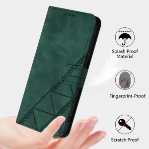 TRIANGLE Peňaženkové puzdro s remienkom Oukitel C51 zelené
