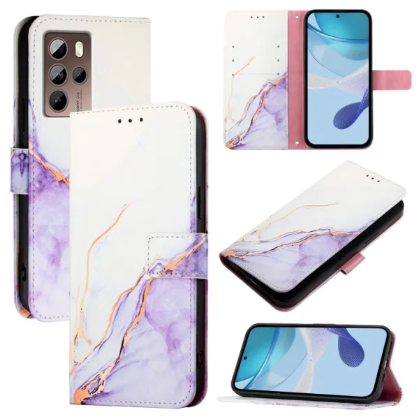 ART MARBLE Peňaženkový kryt pre HTC U24 Pro PURPLE