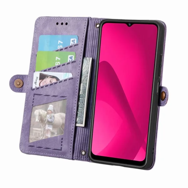 GEOM Peňaženkové puzdro pre T Phone 2 Pro fialové