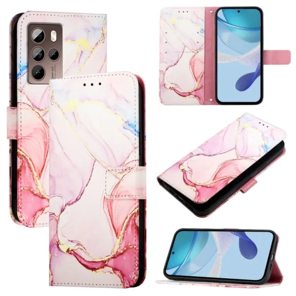 ART MARBLE Peňaženkový kryt pre HTC U24 Pro ROSE GOLD