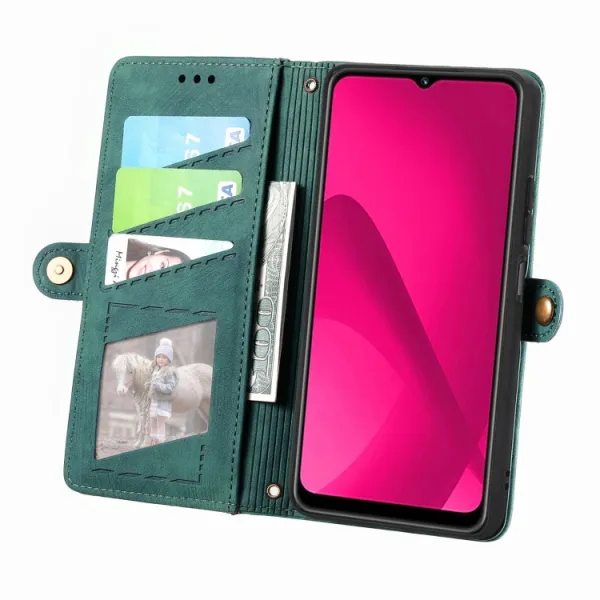GEOM Peňaženkové puzdro pre T Phone 2 zelené