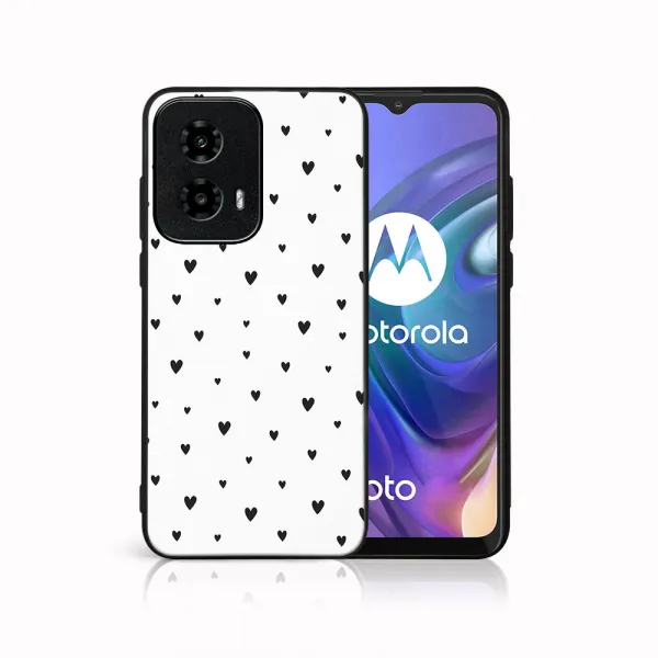 MY ART Ochranný kryt pre Motorola Moto G04 / G24 / G24 Power BLACK HEARTS (167)