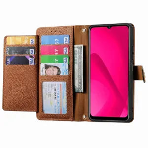 HEART Peňaženkové puzdro pre T Phone 2 Pro hnedé