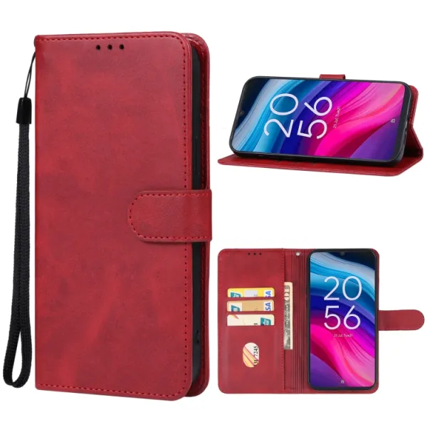 SMOOTH Peňaženkové puzdro pre TCL 505 červené