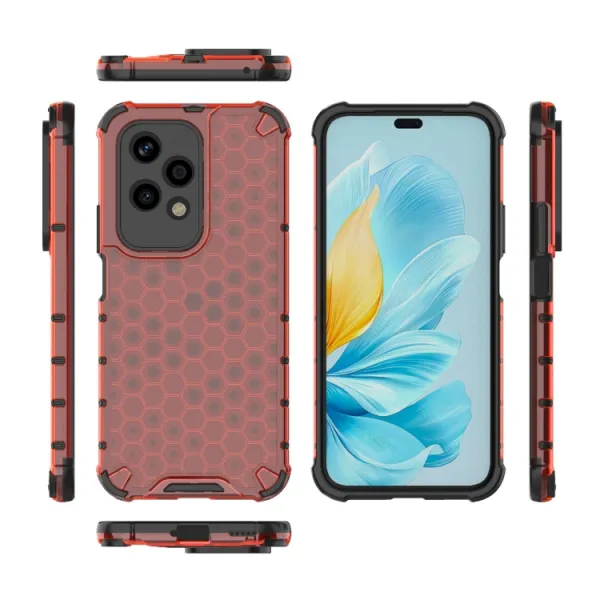 HONEYCOMB Ochranný kryt Honor 200 Lite červený