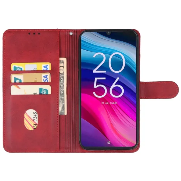 SMOOTH Peňaženkové puzdro pre TCL 505 červené