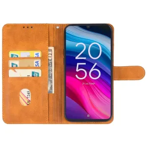 SMOOTH Peňaženkové puzdro pre TCL 505 hnedé