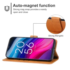 SMOOTH Peňaženkové puzdro pre TCL 505 hnedé