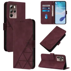 TRIANGLE Peňaženkové puzdro s remienkom HTC U24 Pro bordové