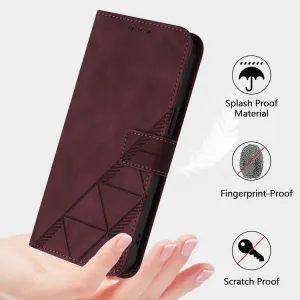 TRIANGLE Peňaženkové puzdro s remienkom HTC U24 Pro bordové