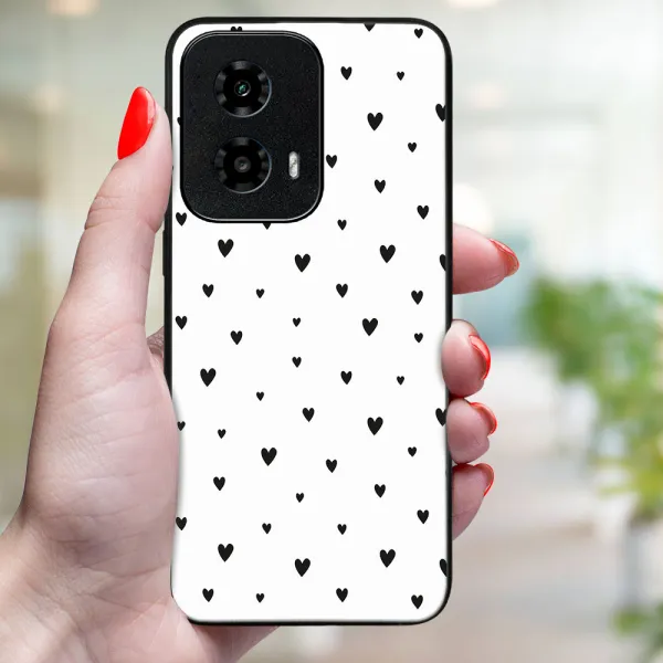 MY ART Ochranný kryt pre Motorola Moto G04 / G24 / G24 Power BLACK HEARTS (167)
