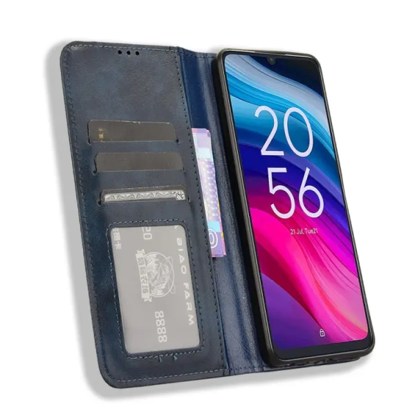 BUSINESS Peňaženkové puzdro pre TCL 505 modré