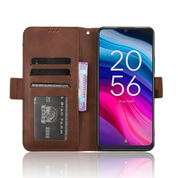SLOT Peňaženkový obal pre TCL 505 hnedý