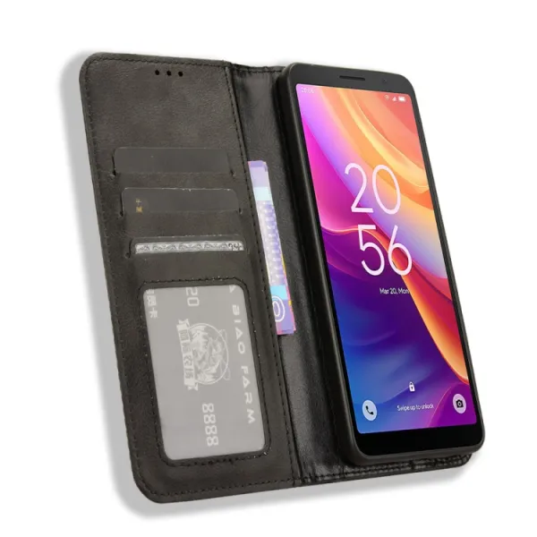 BUSINESS Peňaženkový kryt pre TCL 501 čierny