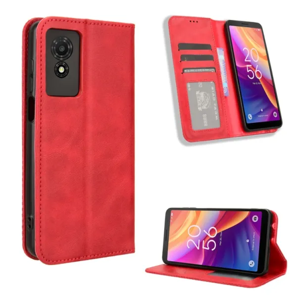 BUSINESS Peňaženkový kryt pre TCL 501 červený