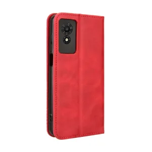 BUSINESS Peňaženkový kryt pre TCL 501 červený