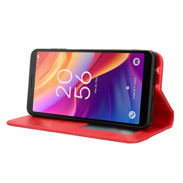 BUSINESS Peňaženkový kryt pre TCL 501 červený