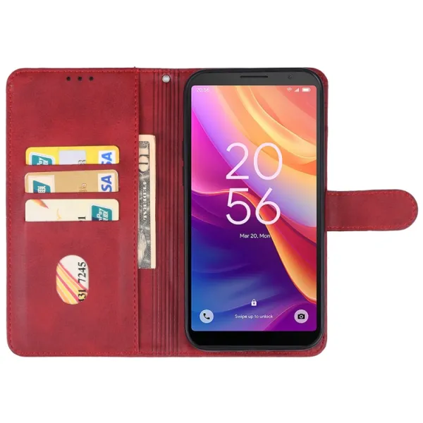 SMOOTH Peňaženkové puzdro pre TCL 501 červené