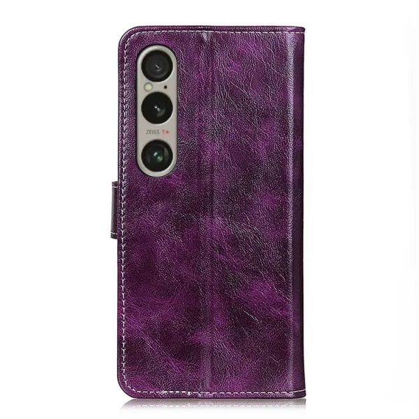 RETRO Peňaženkový obal Sony Xperia 1 VI fialový