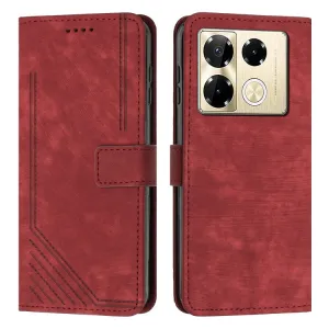 STRIPE Peňaženkové puzdro s remienkom Infinix Note 40 Pro / 40 Pro+ 5G červené