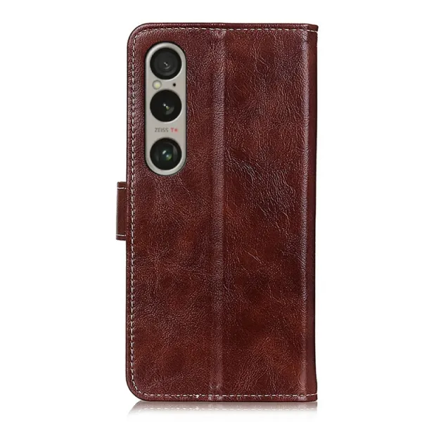 RETRO Peňaženkový obal Sony Xperia 1 VI hnedý