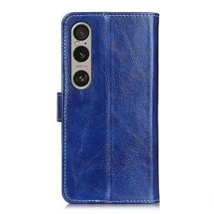 RETRO Peňaženkový obal Sony Xperia 1 VI modrý