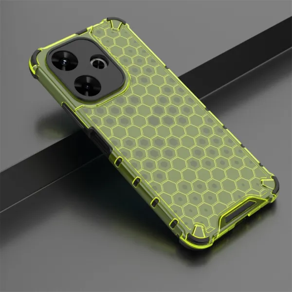 HONEYCOMB Ochranný kryt Xiaomi Redmi 13 zelený