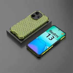 HONEYCOMB Ochranný kryt Xiaomi Redmi 13 zelený