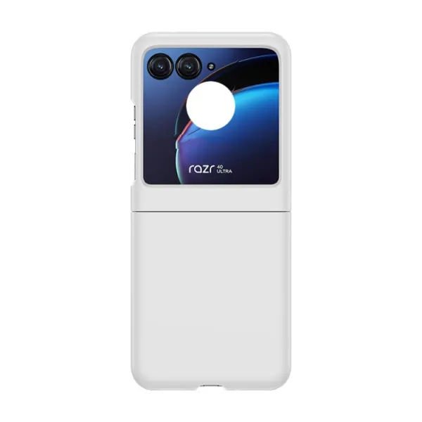 PLASTIC Ochranný plastový kryt pre Motorola Razr 50 biely