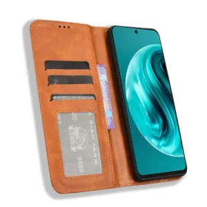 BUSINESS Peňaženkový kryt pre Huawei Nova 12i hnedý