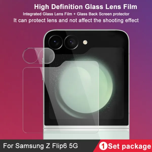 IMAK SET Sklo pre vonkajší displej a fotoaparát Samsung Galaxy Z Flip6 5G