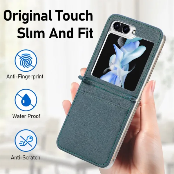 LITCHI Ochranný kryt  Samsung Galaxy Z Flip7 FE 5G / Flip6 5G zelený