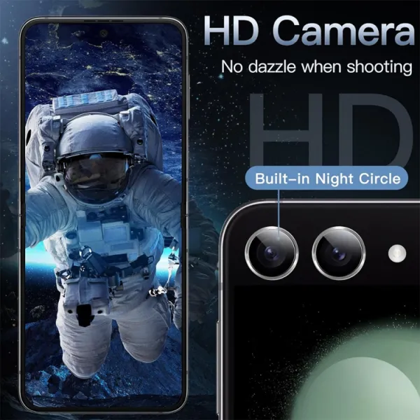 ENKAY ALU Sklo pre fotoaparát Samsung Galaxy Z Flip6 5G strieborné