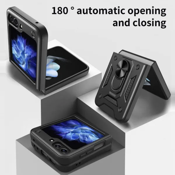 RING Kryt s držiakom pre Samsung Galaxy Z Flip7 FE 5G / Flip6 5G modrý