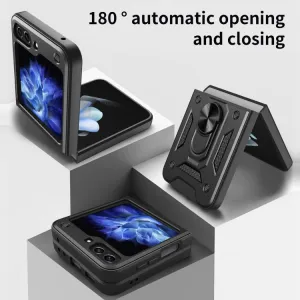 RING Kryt s držiakom pre Samsung Galaxy Z Flip7 FE 5G / Flip6 5G modrý