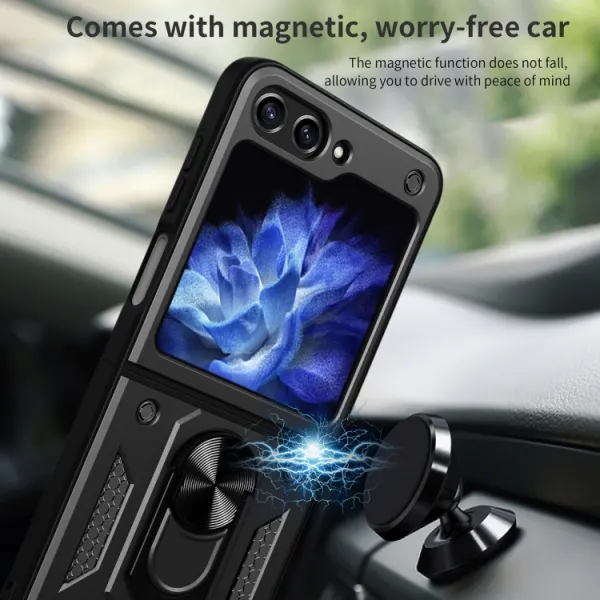 RING Kryt s držiakom pre Samsung Galaxy Z Flip7 FE 5G / Flip6 5G modrý