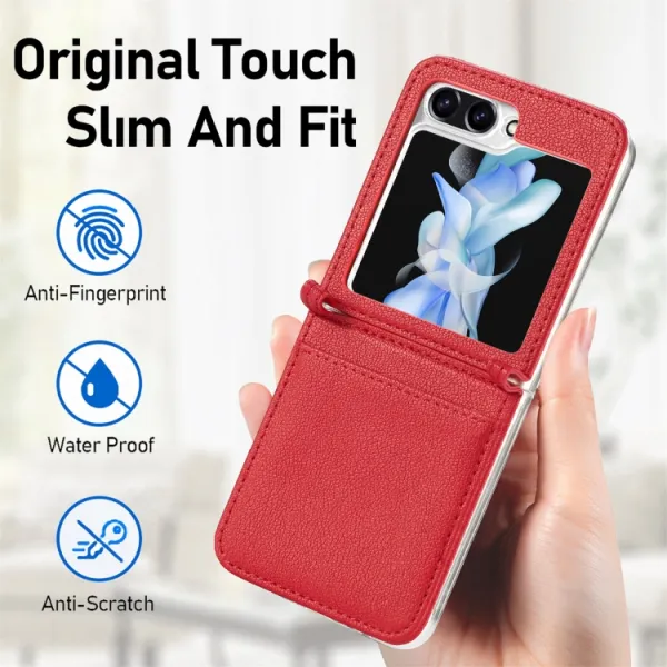 LITCHI Ochranný kryt  Samsung Galaxy Z Flip7 FE 5G / Flip6 5G červený