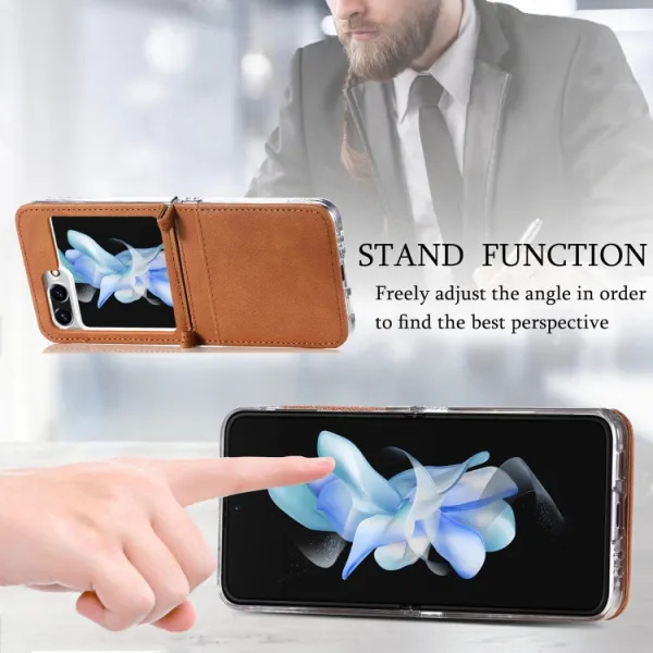 LITCHI Ochranný kryt  Samsung Galaxy Z Flip7 FE 5G / Flip6 5G hnedý