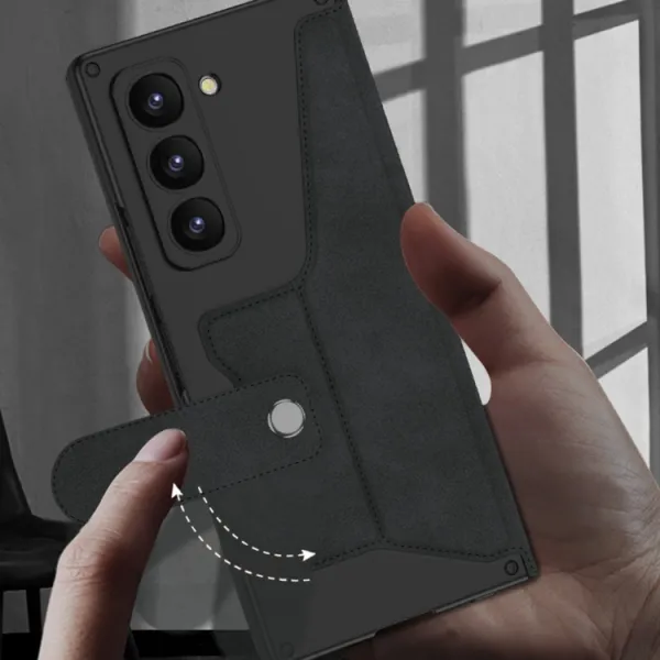 GKK SYNTHETIC Zaklápacie puzdro Samsung Galaxy Z Fold6 5G CARBON