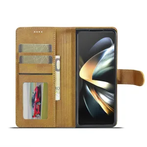 IMEEKE Peňaženkový obal pre Samsung Galaxy Z Fold6 5G svetlohnedý