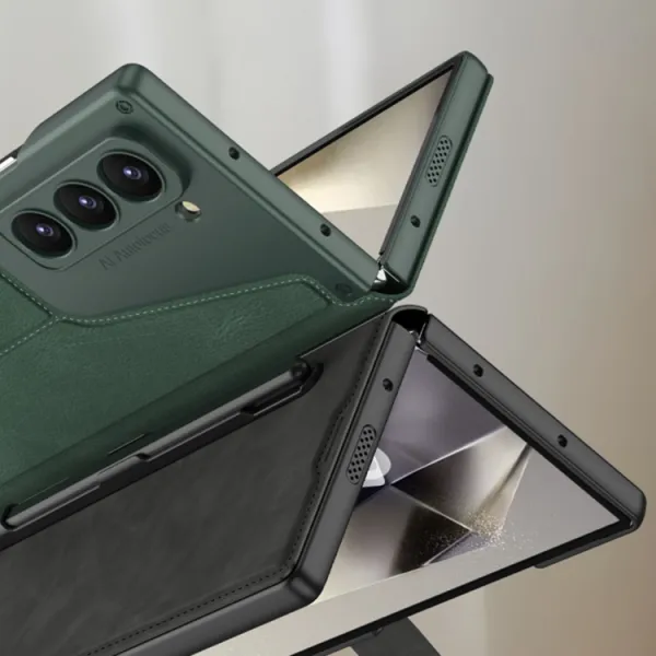 GKK SYNTHETIC Zaklápacie puzdro Samsung Galaxy Z Fold6 5G CARBON