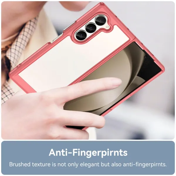 CRYSTAL Ochranný kryt pre Samsung Galaxy Z Fold6 5G červený
