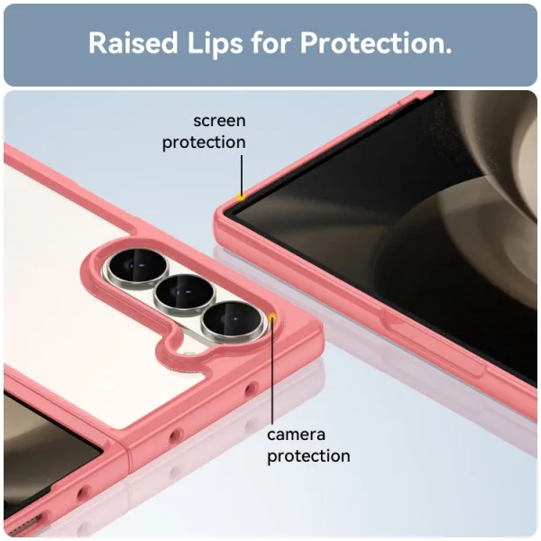 CRYSTAL Ochranný kryt pre Samsung Galaxy Z Fold6 5G červený