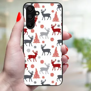 MY ART Kryt s vianočným dizajnom Samsung Galaxy A15 DEER (068)