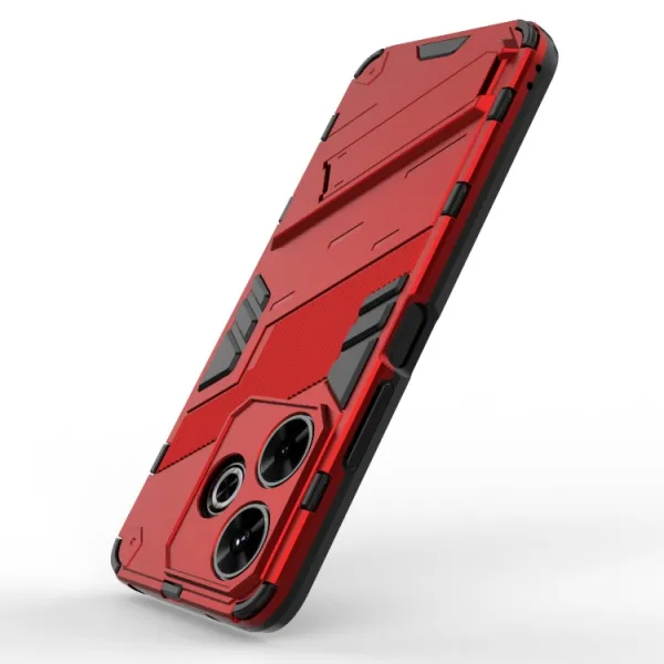 BIB Ochranný obal so stojanom pre Xiaomi Redmi 13 červený