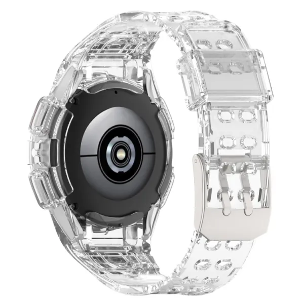 GLACIER Ochranné puzdro s remienkom pre Samsung Galaxy Watch FE priehľadné