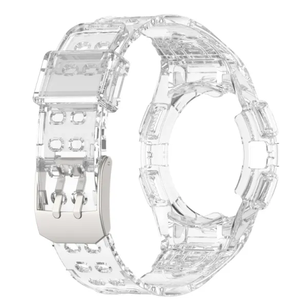 GLACIER Ochranné puzdro s remienkom pre Samsung Galaxy Watch FE priehľadné